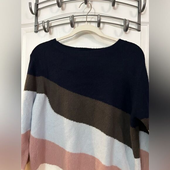 Promesa sweater colorblock stripe M/L top pullover long sleeve EUC - Picture 10 of 15